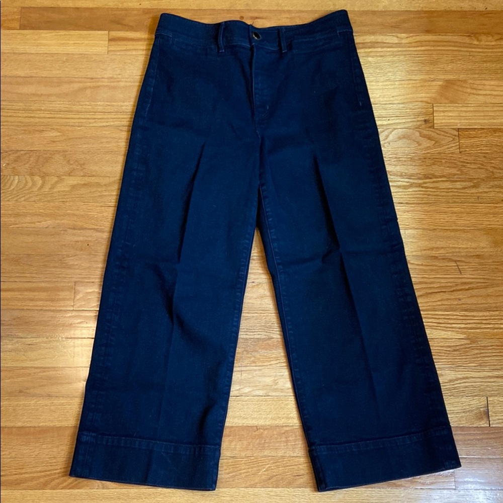 Ann Taylor Wide Crop Black Jeans. Size 12 - Picture 2 of 15